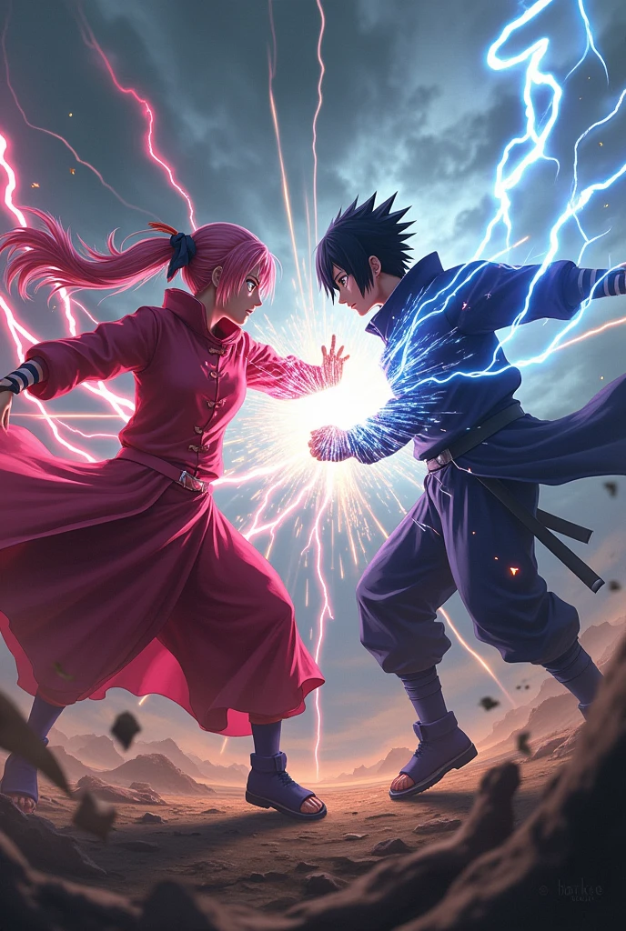 Jinchuuriki Sakura haruno fighting evil sasuke uchiha