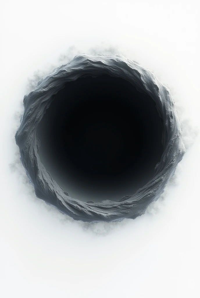A black hole with a white background