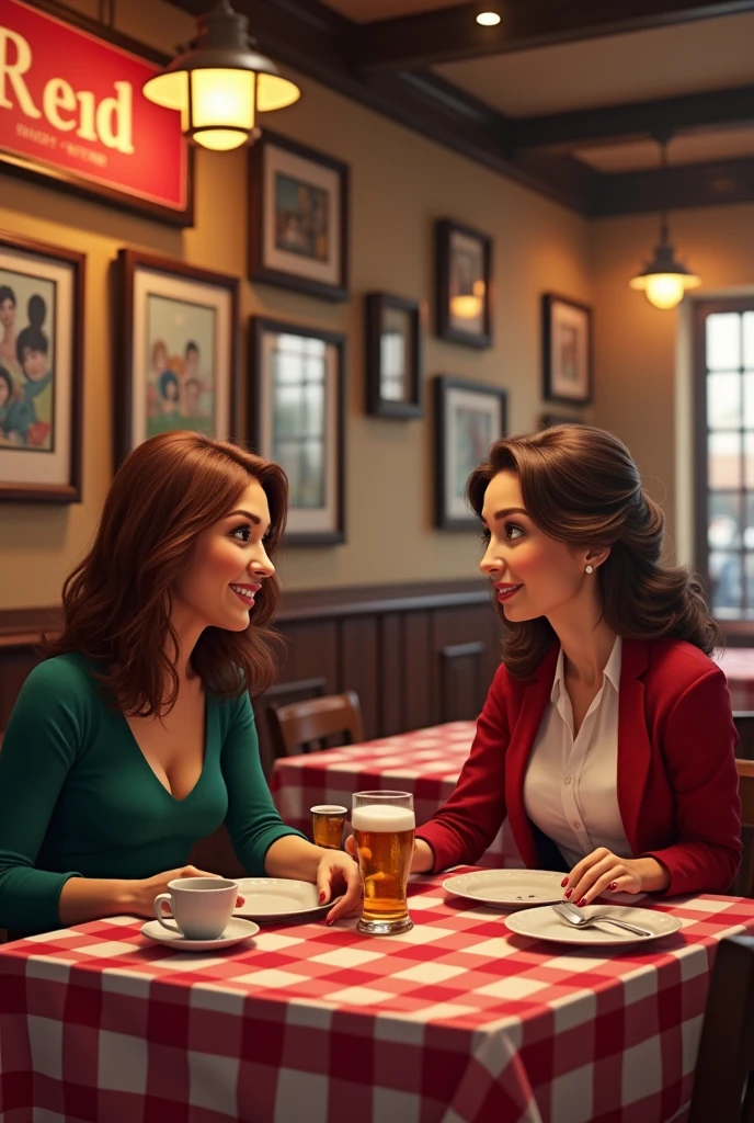 2 British woman having Big bob's red