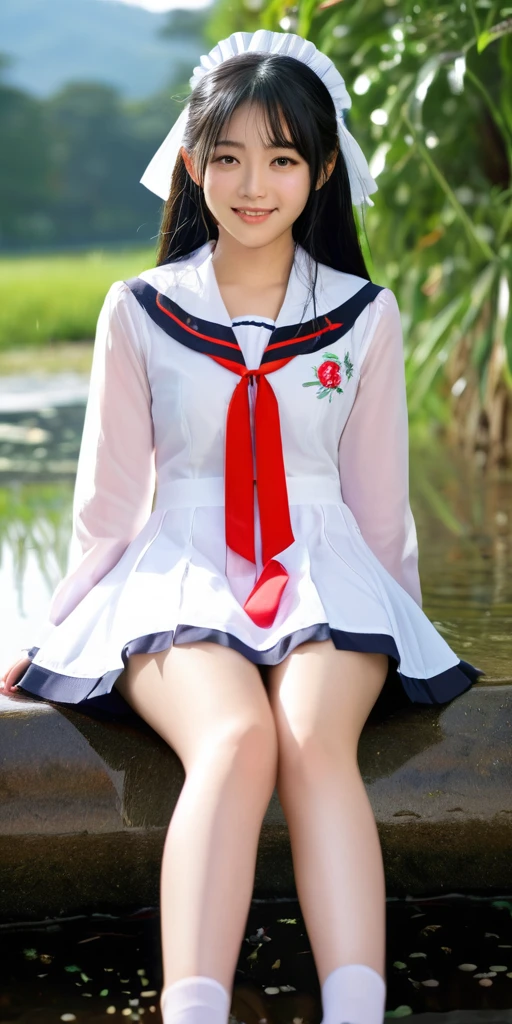 ((64k,Ultra-high resolution,Super best quality,masterpiece,Hyperrealistic,Young and adorable, beautiful, young, adorable,〜20 year old girl,young woman,Full body photo,Full body angle,Whole Body Ezbian,Surreal,Very detailed:1.3,Ultra-realistic:3.0)),Cute smile,Adorable smile,nice smile,Baby Face,A cup to D cup size bust,Straight Long Hair,Black Hair,Sitting,Cute face,Glowing Skin,Glossy face,Beautiful body,concentrated,Naked from below,((field,Water Lake,Background with autumn cherry blossomasturbating)),((High school girl blazer,Transparent exy maid outfit,Sister dress with embroidered collar,Wear a shrine maiden's costume and roll up your mini hakama.,Aircraft Cabin Attendant Uniform,Aircraft Stewardess Uniform)),((Seamless Ultra-thin All-through Pantyhose,Ultra-thin seamless pantyhose, sexy, all-through, beautiful legs, tights, sheer, pantyhose, women's)),single eyelid,Long legs,Thin legs,Beautiful hands and feet,Thin thighs,Nice thighs,((Ultra Micro Mini Skirt:1.2)):1.4,underwear simpleunderwear,((地面にSitting)),Water Lake,A prestigious European-style castle,Rose garden in the background,Bare shoulders,Low - Angle,((Face your body forward)),((Sitting position)),((Spread your legs and do the M-leg pose.)),Pull up one'My tight skirt,bangs,Beautiful legs,((Wearing girl's panties:1.3)),((Girl panties exposed:1.3)),((Japanese women who still retain their beautiful youthfulness,A European woman who still retains her beautiful youthfulness)),With a young body,((Turn your skirt inside out)),Please show me your pants,White panties,Take off your panties,((White pantiesでパンティーを見せます)),((She puts her hand inside her panties and masturbates)),String Pantiesティー,((I'll lift my skirt and show you my underwear)),Exposed panties,White panties,String Pantiesティー,Sexy panties,((Nipples are visible through the)),Slim waist,((String PantiestPanties Women's Shorts,See-through ladies' shorts,String PantiesレースtSexy back,String PantiesツレディースtExtreme back)),((See-through sexy bra,Extremely see-through braーショーツ,Extremely see-through bra)),((Panties are visible)),1 girl,Iris,Black Hair,Nice ass,((See-through shorts and bra)),((The wind blew and flipped up her skirt, revealing her panties)),((A beautiful girl soaked in water,underwearが透けて露出)),((Women's swimsuits,Women's Bikini Swimwear,Sexy for women,Wearing a radical women's swimsuit))