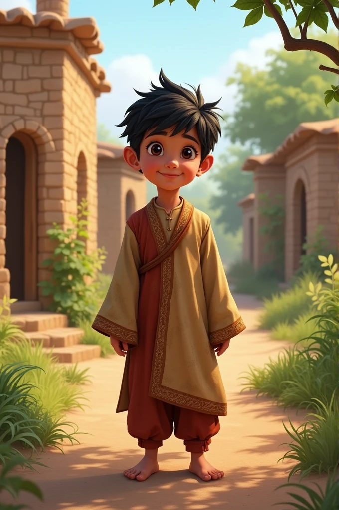 Ali village boy in qamees shalwar 