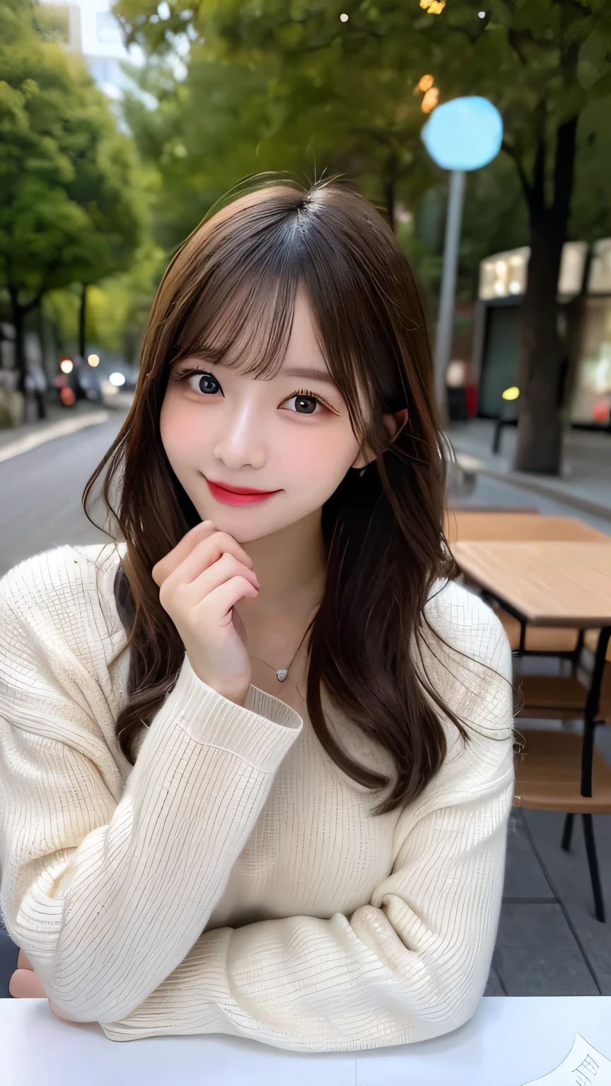 Tabletop, Highest quality, figure, Very detailed, In detail, High resolution, 8k wallpaper, Perfect dynamic composition, Beautiful attention to detail, Cold winter clothes,Medium Hair,Small Breasts Natural Color Lip, Bold sexy pose,smile,Harajuku、20-year-old girl、cute、sexy shot looking at camera
