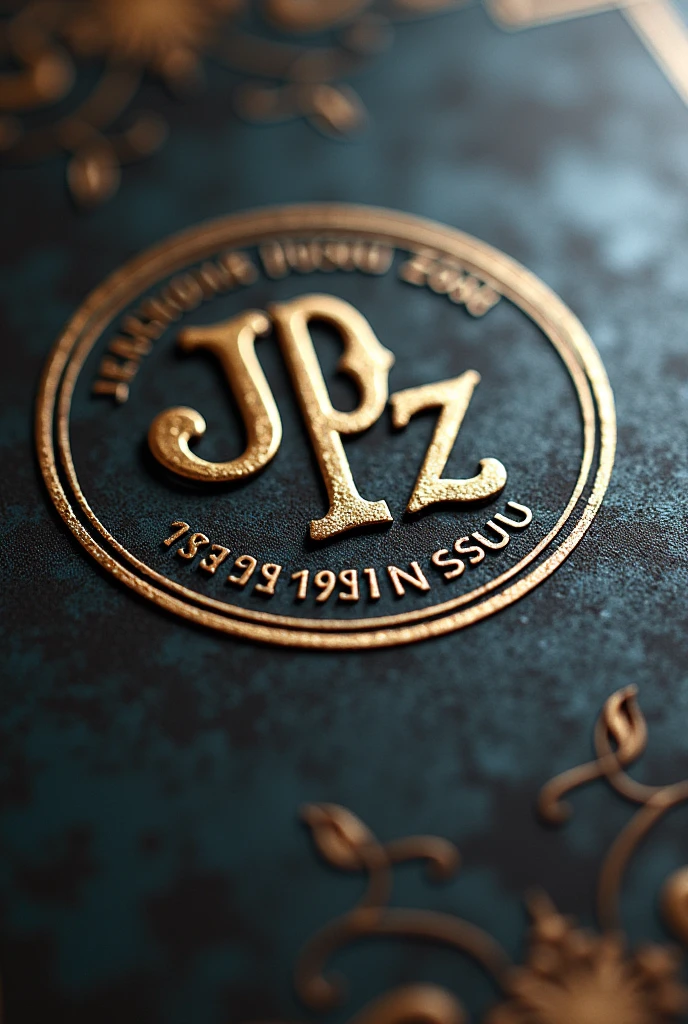 Design a business label featuring the display letters "JPZ" as the central element. It should prominently display the letters "JPZ" in a bold, distinctive font. Under the letters "JPZ" inscribe the word "John Posu Zosu" in italics cursive writing. Under the word "John Posu Zosu" inscribe this numbers "2347025416917" in italics cursive writing. The design should convey professionalism and strength, with a color scheme and style that aligns with the business’s identity. Consider incorporating elements that complement the letters, such as a modern or classic border, to enhance the overall appearance and ensure the label is both eye-catching and memorable and image should be in landscape.