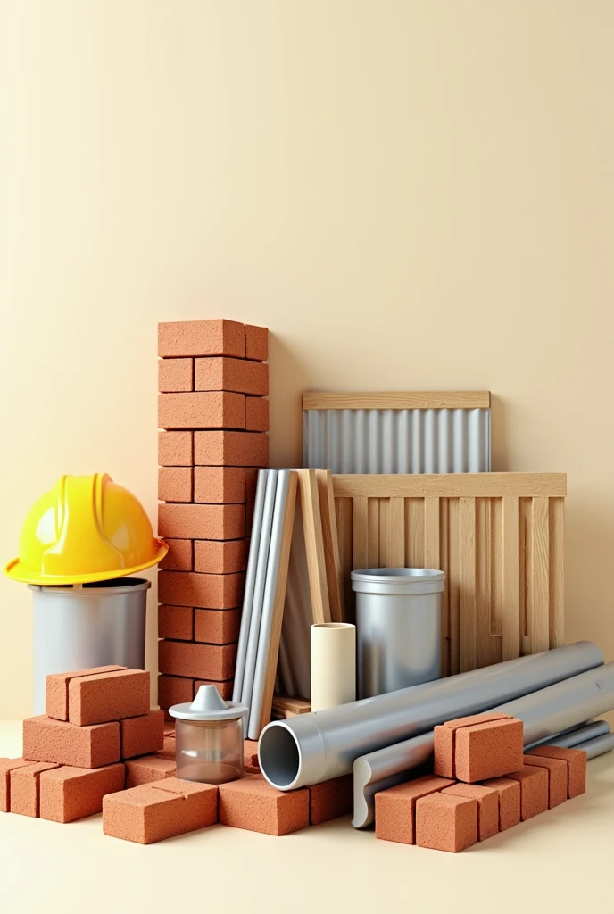 a mix of construction material products