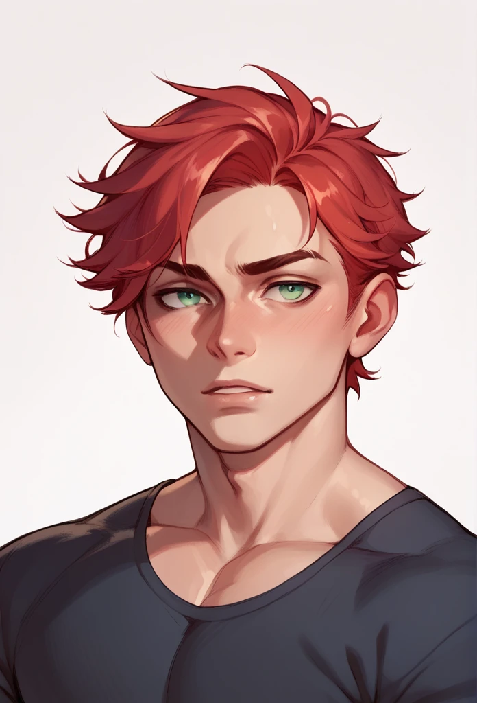 boy, Red-Haired, hairless, light green eyes