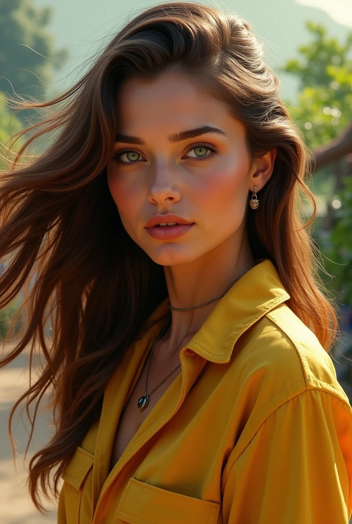 Caucasian female. brownhair, Bullish, greeneyes, brazil bousa
