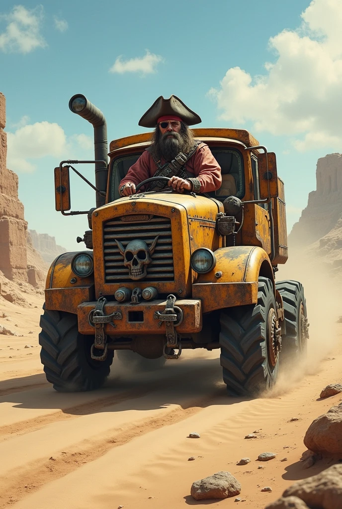 A pirate trucks