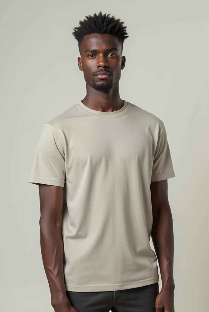 A man plain wearing t shirt