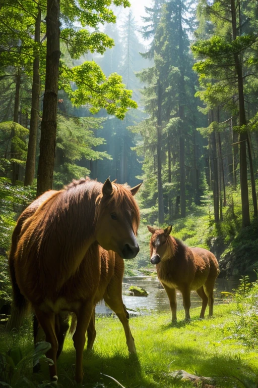 Highest quality、masterpiece、Lush forest