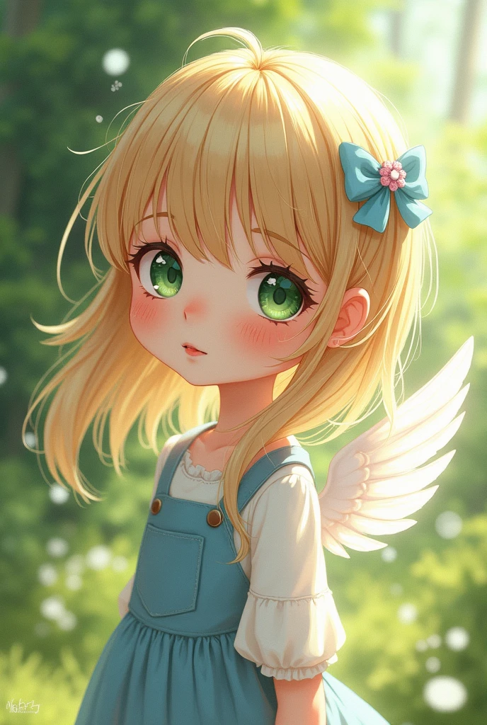 (8k, RAW photo, best quality, masterpiece, highres, absurdres, ultra detailed:1.3), (Photography, realistic, photo-realistic:1.4), (beautiful natural lighting, beautiful deatailed shadow, beautiful detailed glow :1.4), atmospheric,
BREAK, 1 beautiful girl, girl, (cute:1.5),(chibi:0.5),(cute:2.0),(:2.0),(12 year old girl),(big breasts:1.65),(chin hair,blonde,blue bow,green eyes,Eyebrows visible through the hair,side lock,long hair with bangs parted, hair flower, hair ornaments, big ribbon in hair, curly hair, ponytail:1.6),:he, white feathers, one thin white wing, Ang he wings, spread,(blushed,:d:1.45) , BREAK
(singlebraid
hunting jacket,hunting cap: 1.35),
BREAK (hunting:1.3,),foxhound,dog,hunting, rifle,(walking the dog:1.75),
BREAK wakame,wakame,wakame,(cowboy shot,from front:1.4) BREAK manga illustration.media,manga style,(ultra rich intricately proper sketch+pastel+airbrush+colored pencil:1.1),(ultra highres composition details:1.2), (delicate illustration), (pastelcolor style illustration:0.9), (watercolor style illustration:0.4),