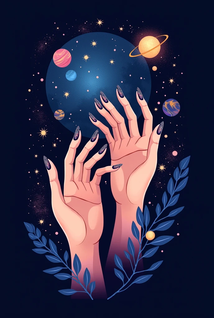 Irina's_Space manicure salon logo nails nail design space for beauty of hands