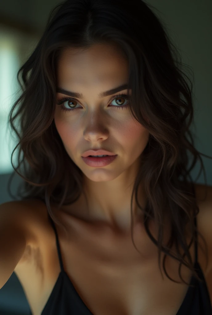Woman staring at dick