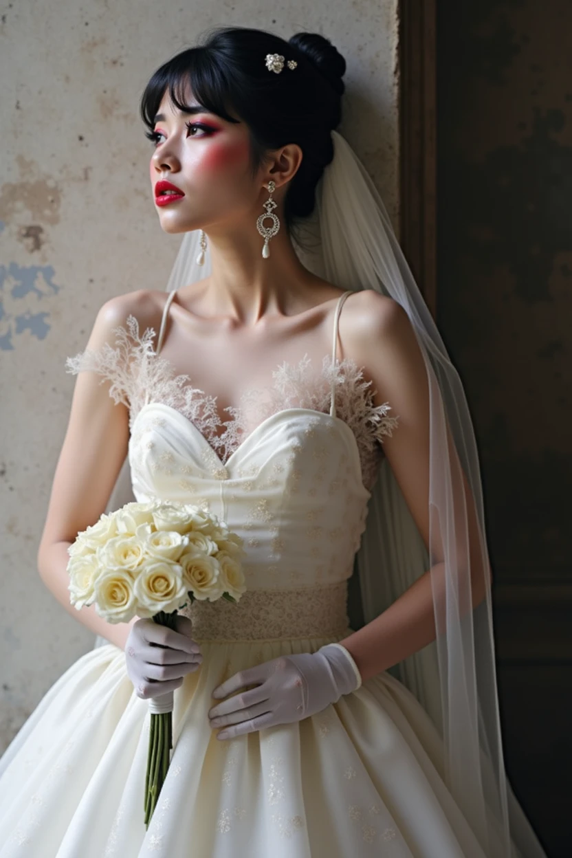 Make it look like an illustration and make the makeup more vivid.
