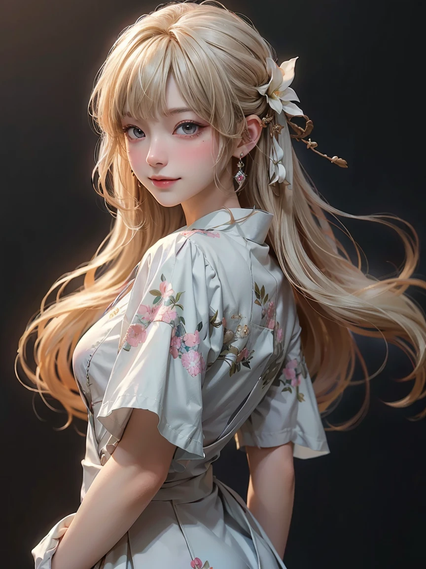 (masterpiece), (Highest quality), (Super detailed),(figure), (One girl),View your viewers, (interview),beautiful細部までこだわった目, 繊細でbeautiful顔, floating,(High saturation),(The Shining), blue sky、明るくてとてもbeautiful顔、young, Shiny white skin、Best Looks、Blonde hair reflecting the dazzling light、beautifulプラチナブロンドの超ロングシルキーストレートヘアグロス、Long Bangs、非常にbeautiful 、Shining, clear eyes、beautiful、Adorable、beautiful、Smiled、kind