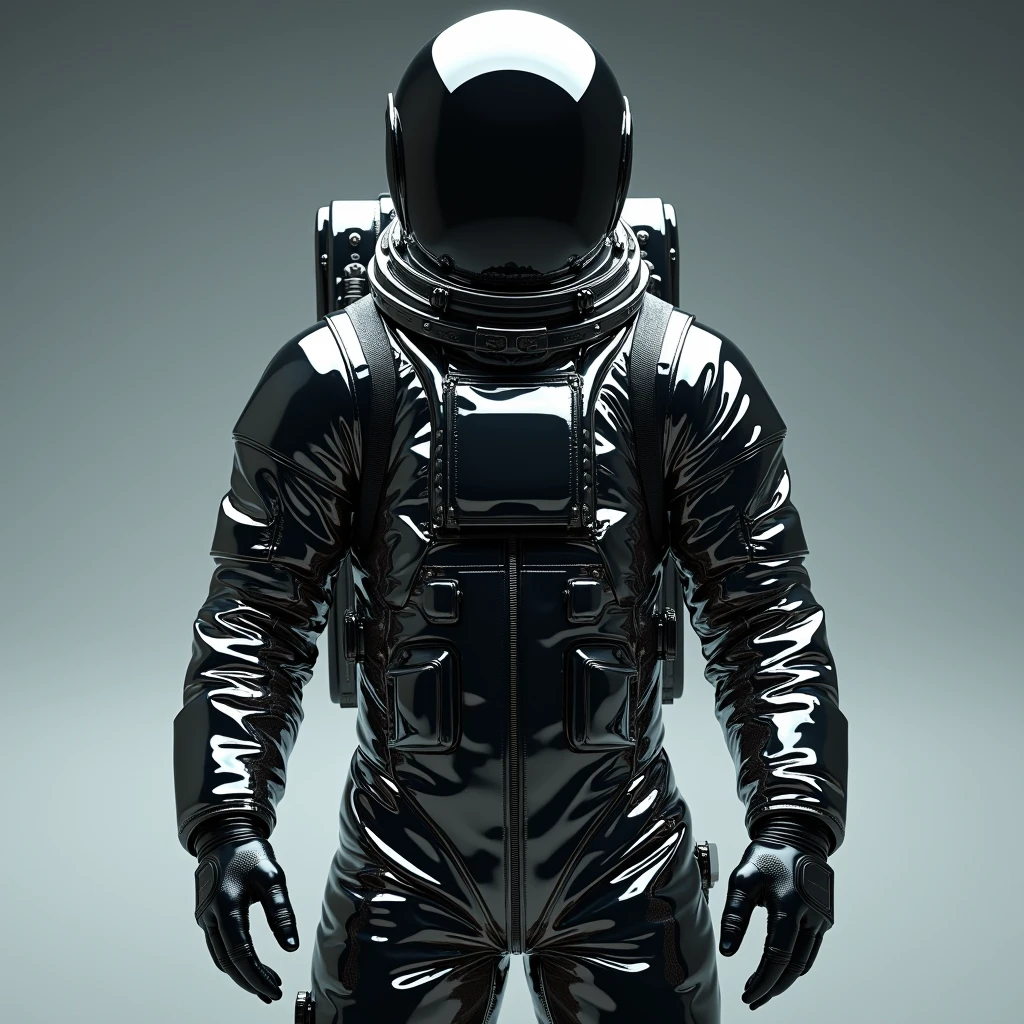 ((best qualityer)), ((work of art)), (detailded), astronaut, realistic, reflex helmet, black, silver
