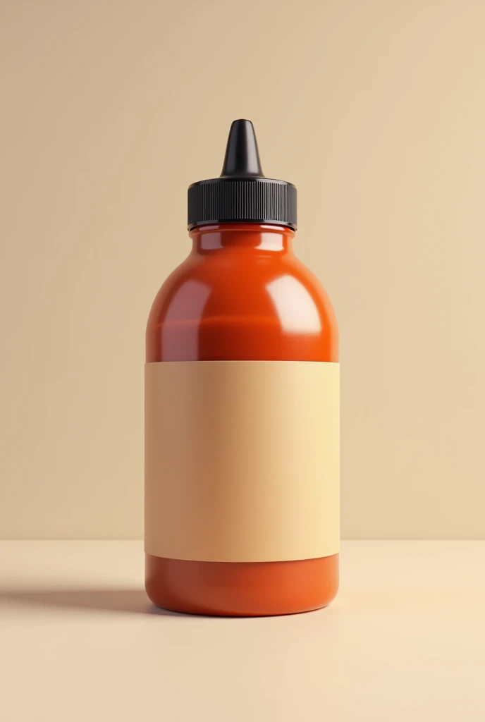 Plastic Bottle with Sauce Mockup