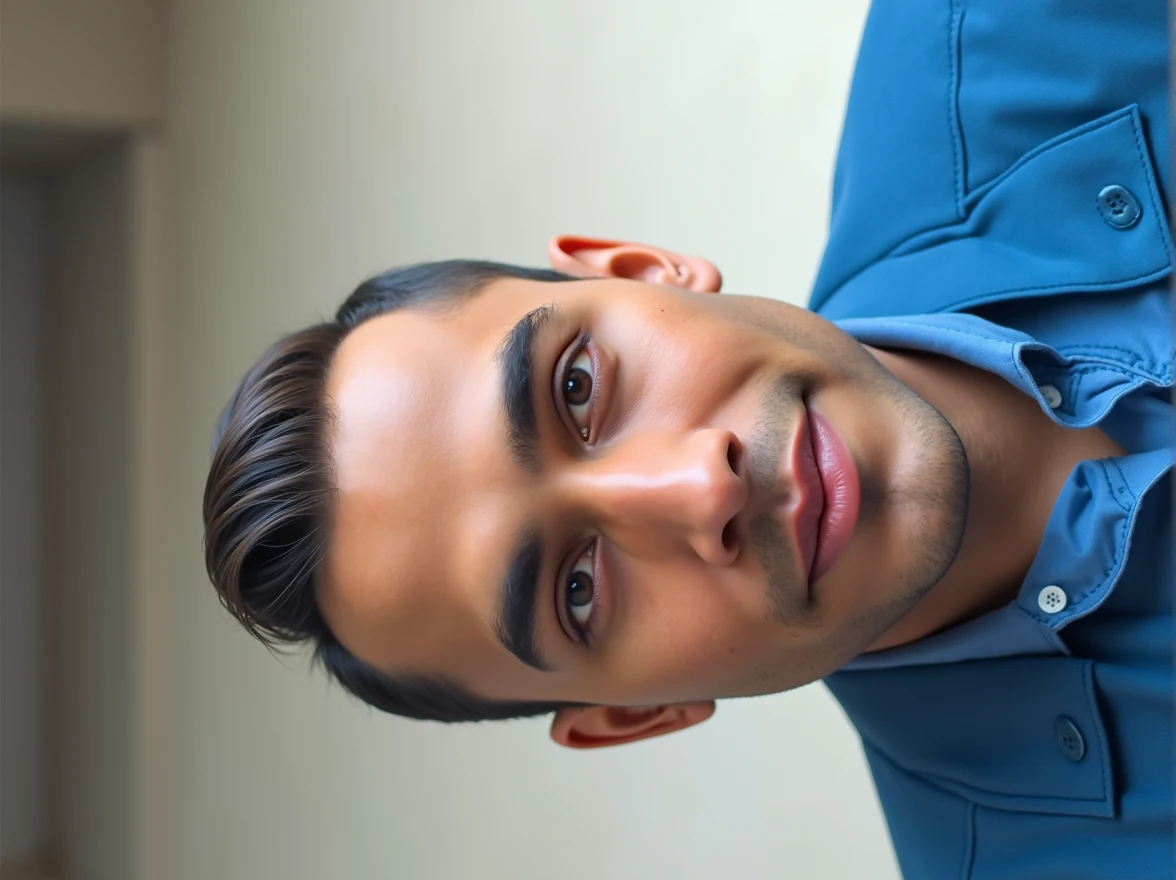 Handsome Young indian American man with brown hair and eyes in a formal attire whole body