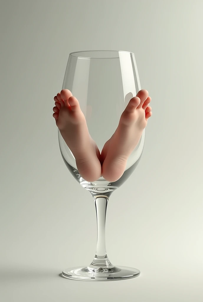 stemmed glass remplace stemmed by a human feet