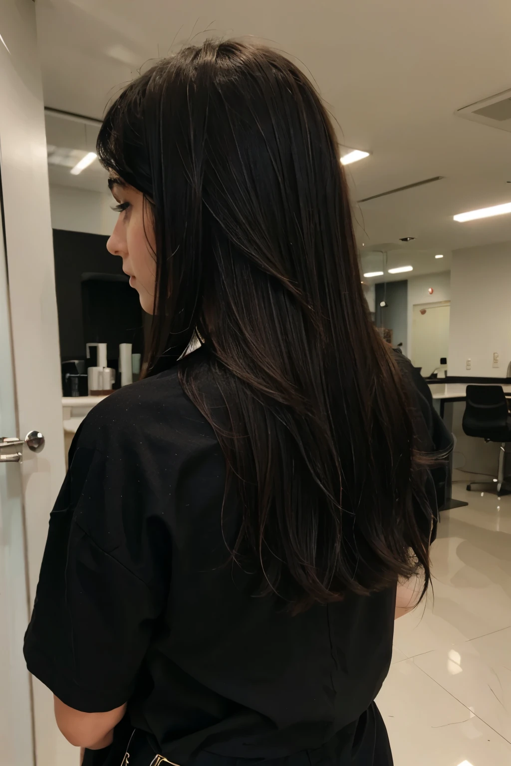 black blonde haired girl from behind