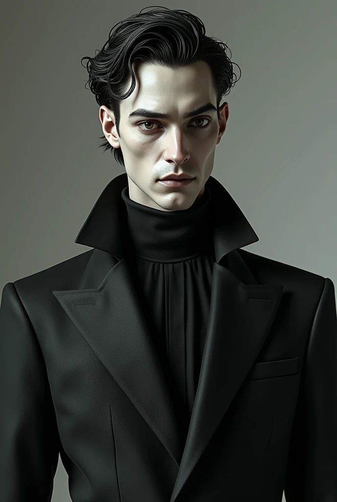 (photorealism:1.2), A man, 30 years, vampire, John, cadaverous face, modern italian suit