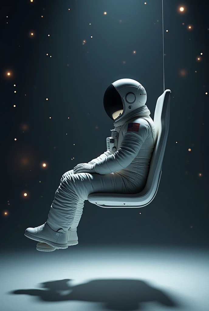 Wear a space suit and sit in a backless chair in the air