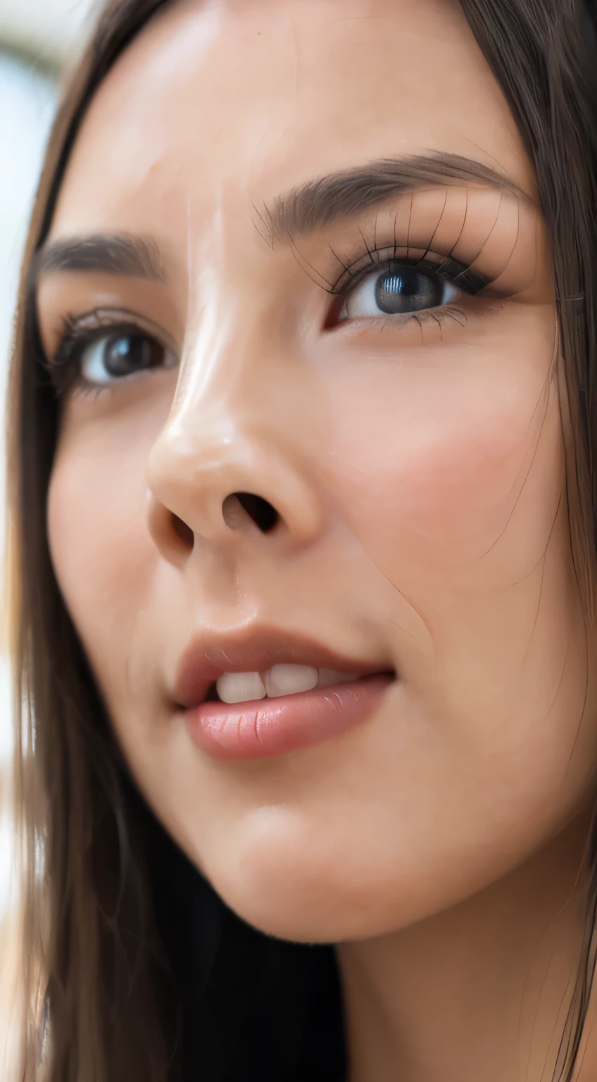 Beautiful and attractive woman in fashion trends, ,(Highest quality realistic textured skin:1.4), Beautiful Eyes, Detailed face, High quality eyes, Focus your eyes, Nose and mouth,Face Focus, Super Face close-up gentle and charming Chinese beautiful woman, Delicate and sexy collarbone, Attractive oval face, double eyelid,, Pink Lips, Small Nose, Expose your shoulders, Focus on the face, Face close-up, Ultra-high resolution, Very detailed, Full body photo, Ultra-thin and transparent, The white off-shoulder shirt and light blue slit skirt are a perfect match..., Fresh and delicious, And see through,Cinema Lighting,Rim Light,Bobcut,