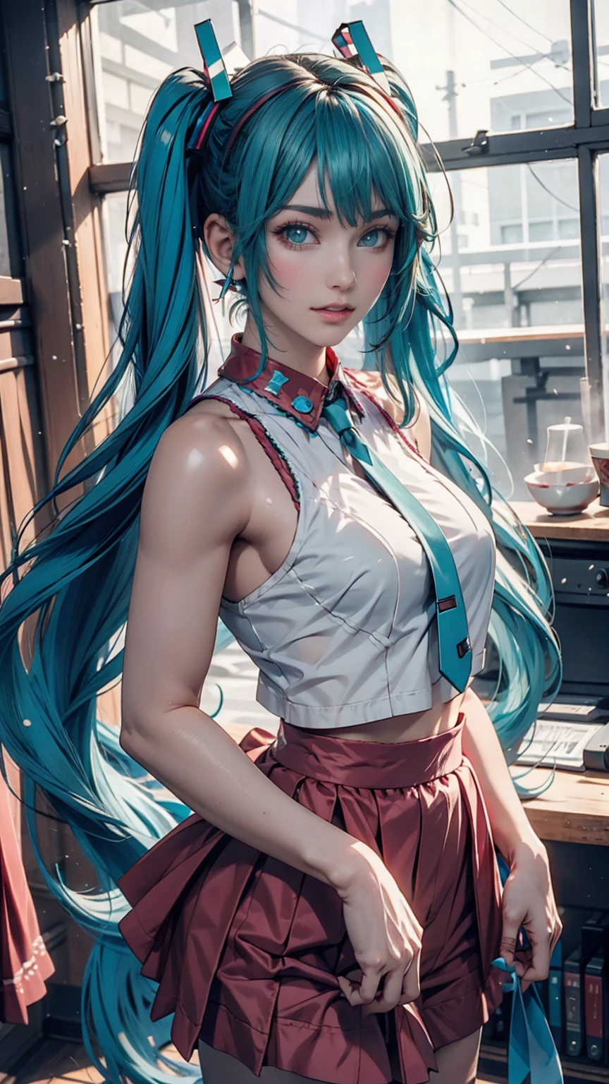 One person, hatsune miku, Cowboy Shot