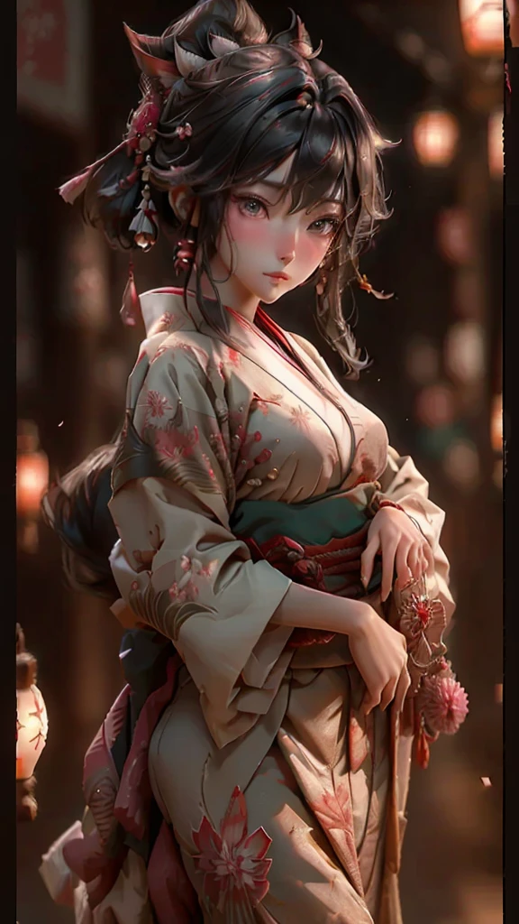 a female ronin warrior,ahri,wearing traditional japanese robe,detailed face,beautiful detailed eyes,beautiful detailed lips,extremely detailed facial features,long eyelashes,elegant,graceful pose,stunning kimono with intricate patterns,sakura petals falling in the background,vibrant colors,dramatic lighting,highly detailed,8k, photorealistic,masterpiece, clean background