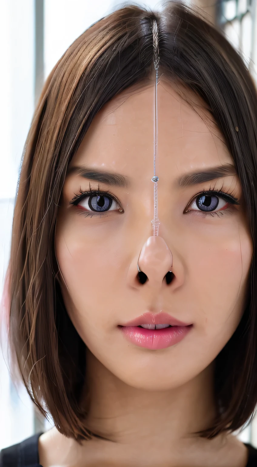 Beautiful and attractive woman in fashion trends, ,(Highest quality realistic textured skin:1.4), Beautiful Eyes, Detailed face, High quality eyes, Focus your eyes, Nose and mouth,Face Focus, Super Face close-up gentle and charming Chinese beautiful woman, Delicate and sexy collarbone, Attractive oval face, double eyelid,, Pink Lips, Small Nose, Expose your shoulders, Focus on the face, Face close-up, Ultra-high resolution, Very detailed, Full body photo, Ultra-thin and transparent, The white off-shoulder shirt and light blue slit skirt are a perfect match..., Fresh and delicious, And see through,Cinema Lighting,Rim Light,Bobcut,