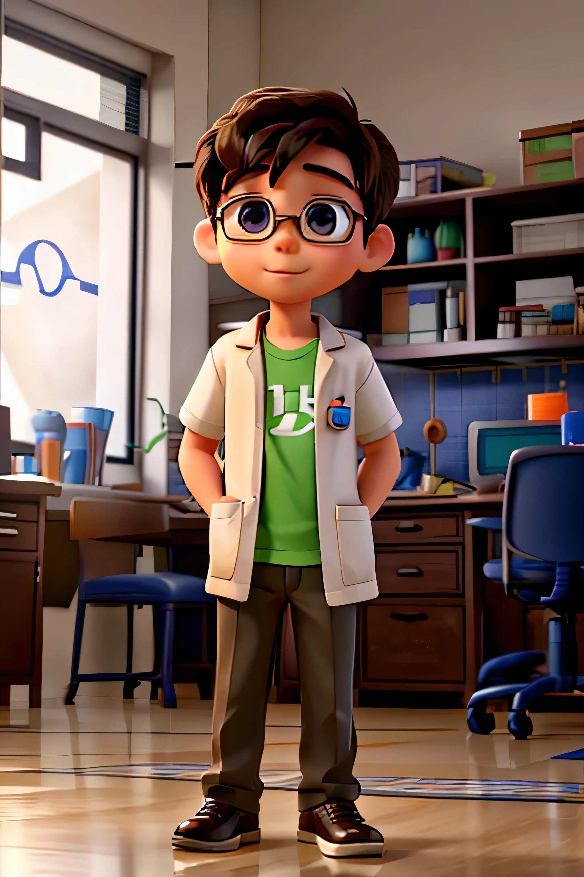 2247914054 this boy want learn science, he in lab, he doing experiment