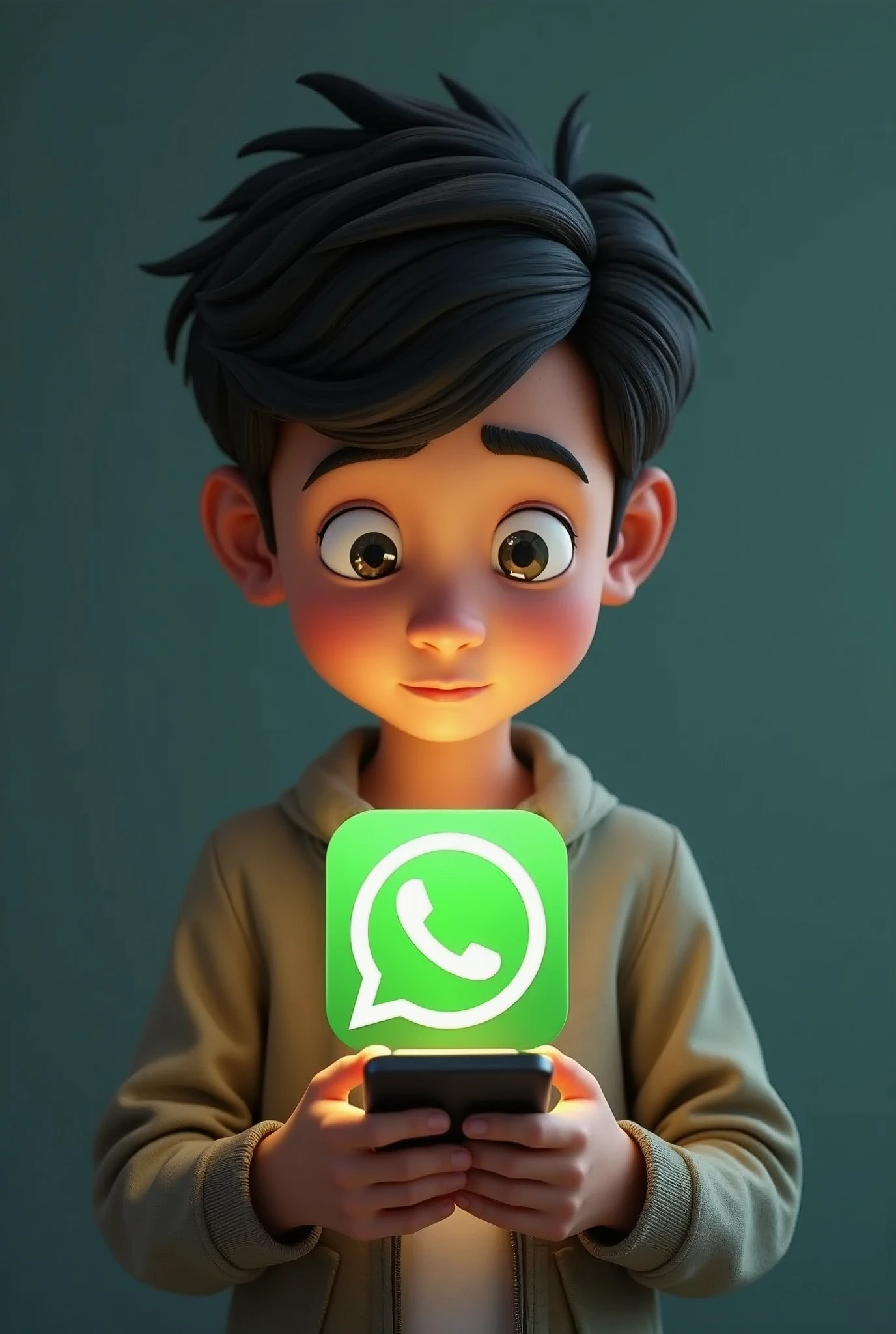 A boy who is on whatapp with whatapp image behind his name is Fahad