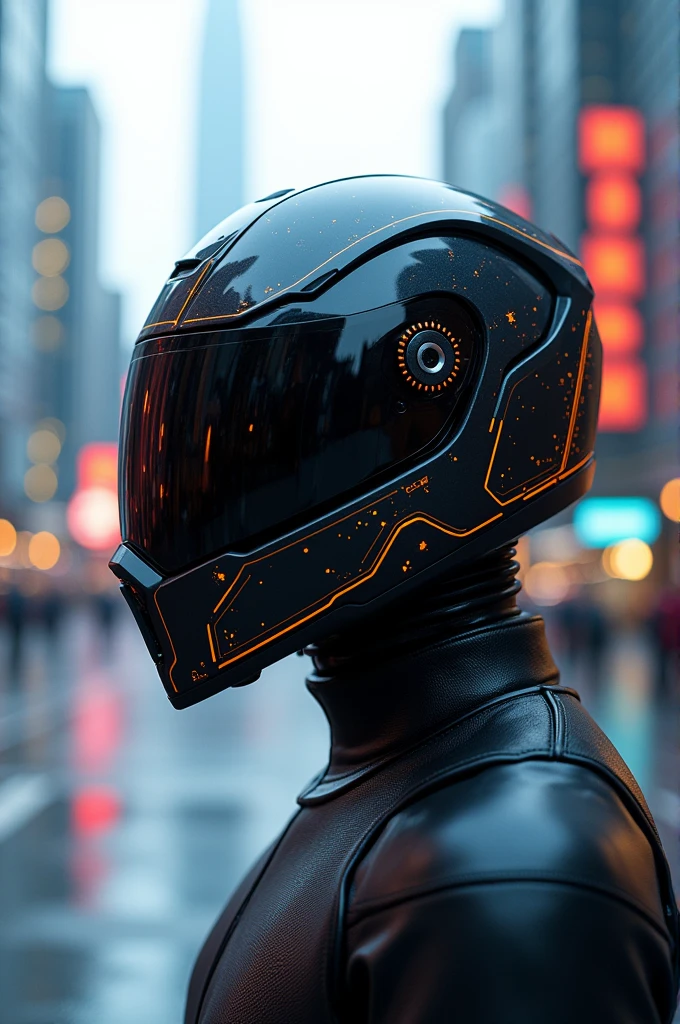 motorcycle helmet, futuristic safety design