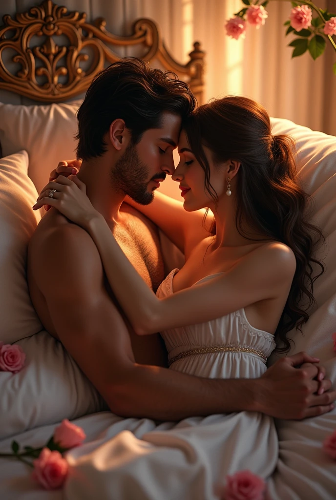 Romance on bed 