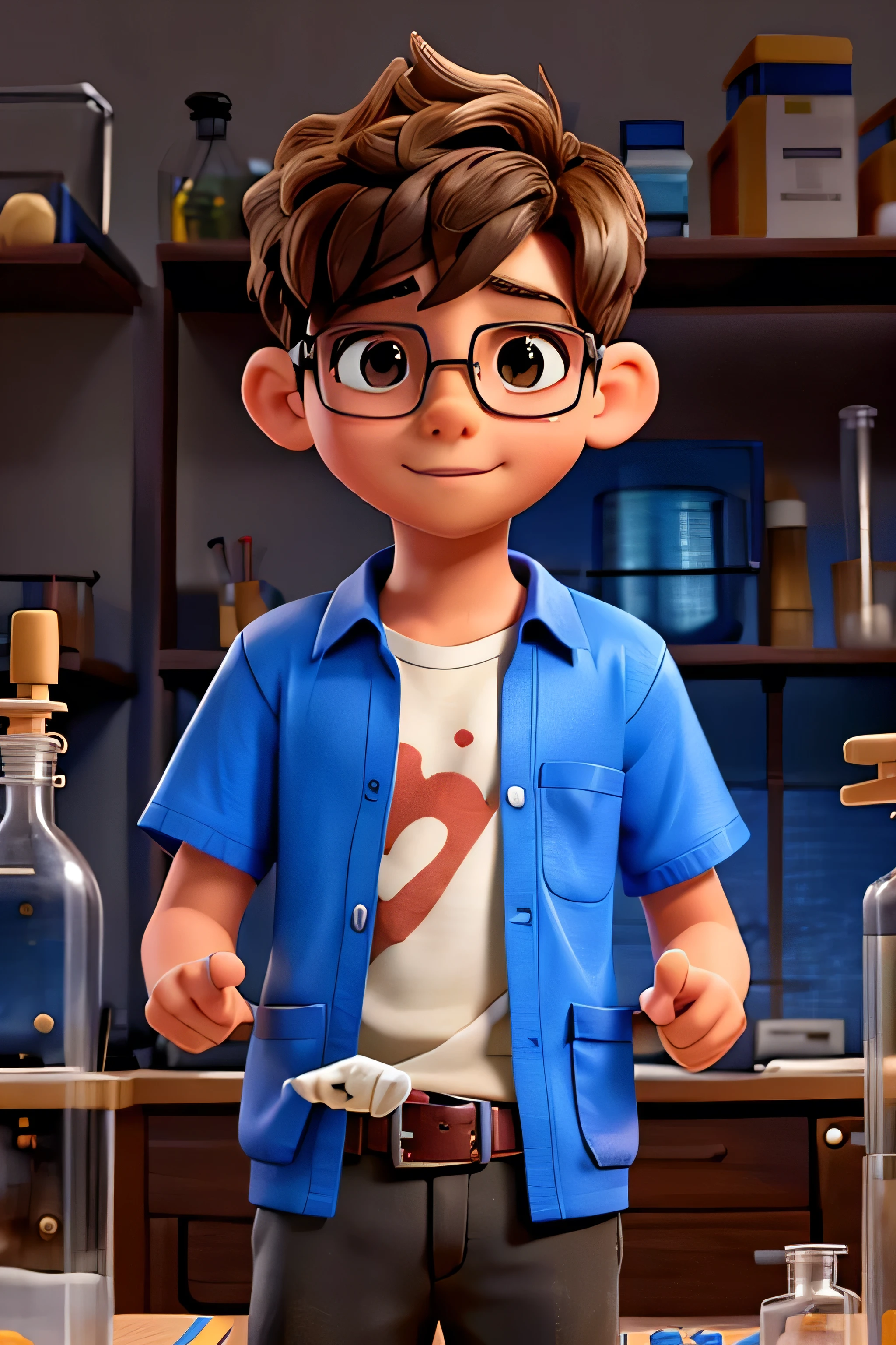2247914054 this boy want learn science, he in lab, he doing experiment