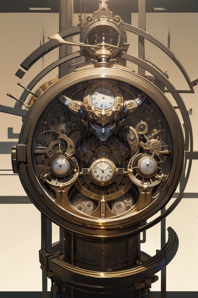 God of time a lot of clock in robotic form