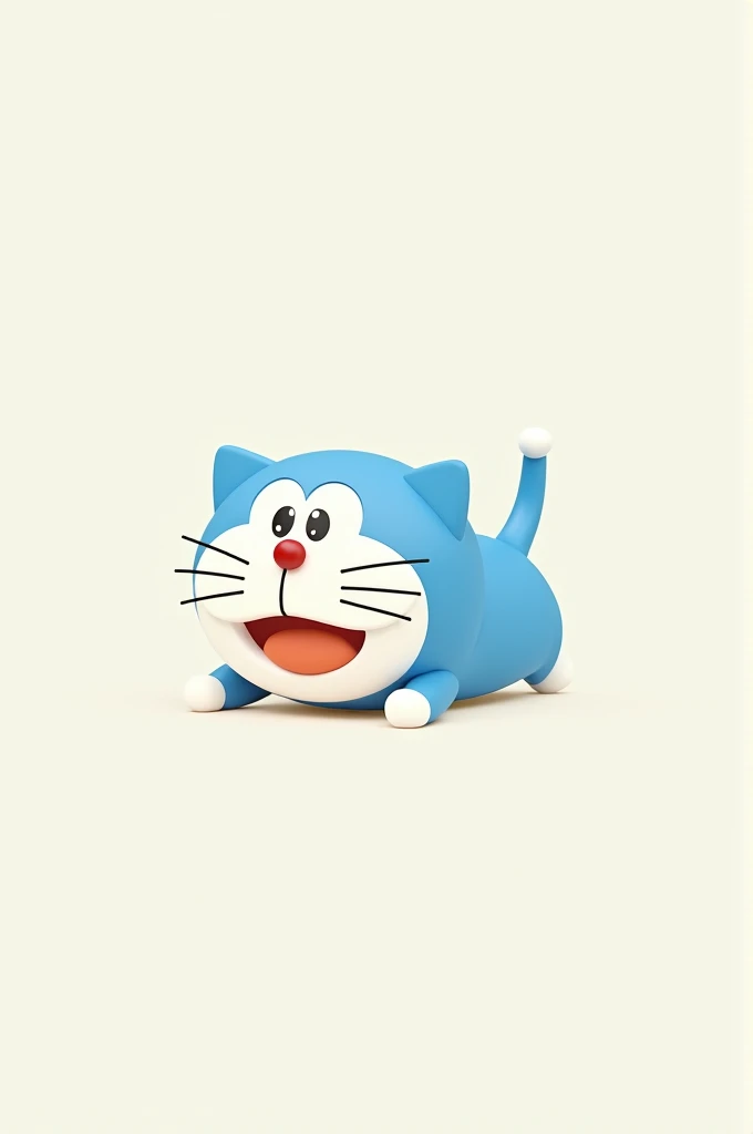 Draw a Doraemon in a minimalist style without realism.