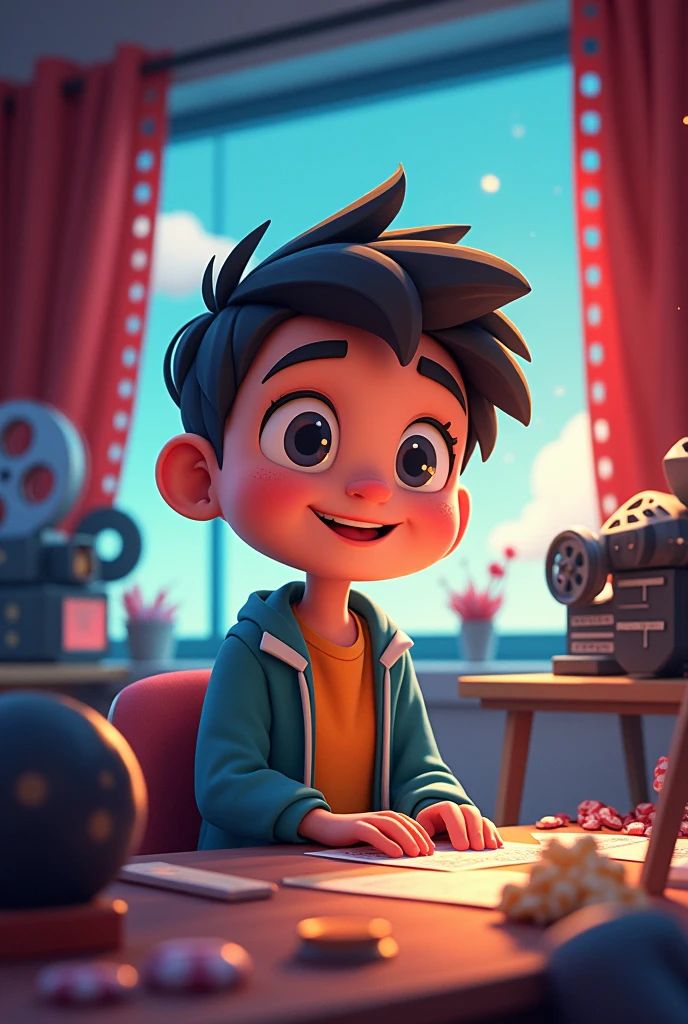 Create a profile picture for kwai about animated movies and series