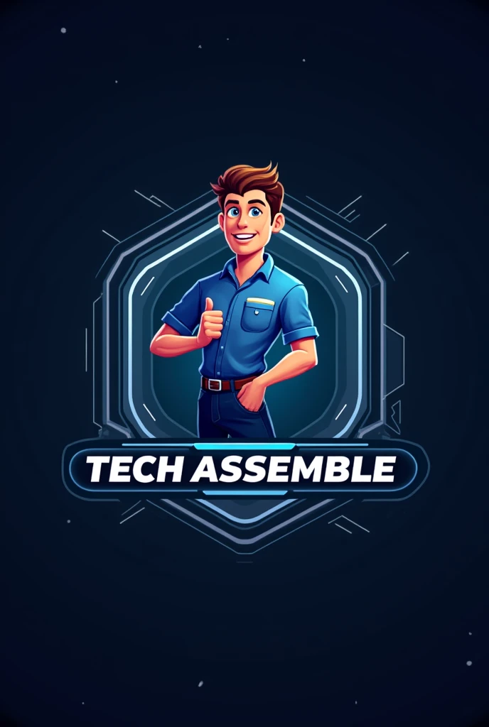 Computer store, Tech Assemble, create a professional logo people animation