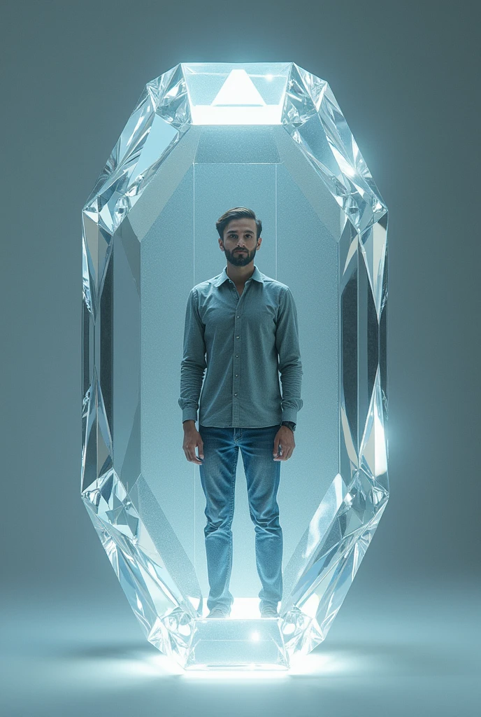 Man in a diamond
