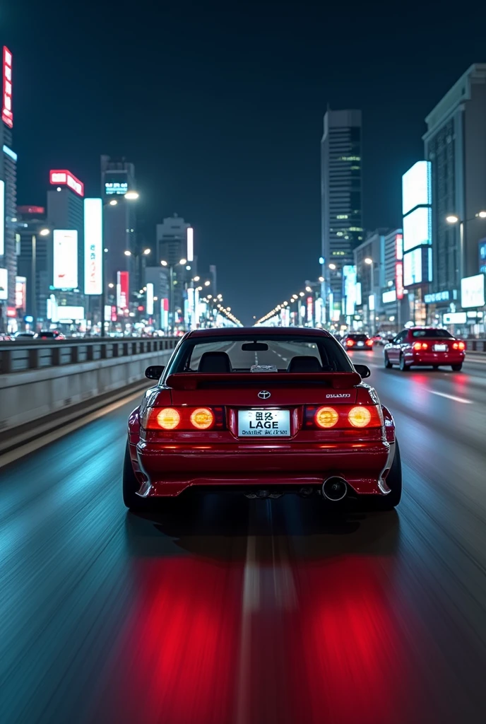 Main subject(日本car、Toyota、sedan、4Door、Altezza、Irregular shaped four-lamp taillight、改造car、The capital is highバトル)car、The capital is high、Runner、detailedに、Real、Realistic、Tokyo、The capital is high速道路、c1、sedan、live-action、深night、night、beautiful、Sink shooting、8k、Loyal、detailed、日本のナンバープレート
被写体が日本のThe capital is high速道路で競っている、It's cool to see it run through a big corner.、passionate