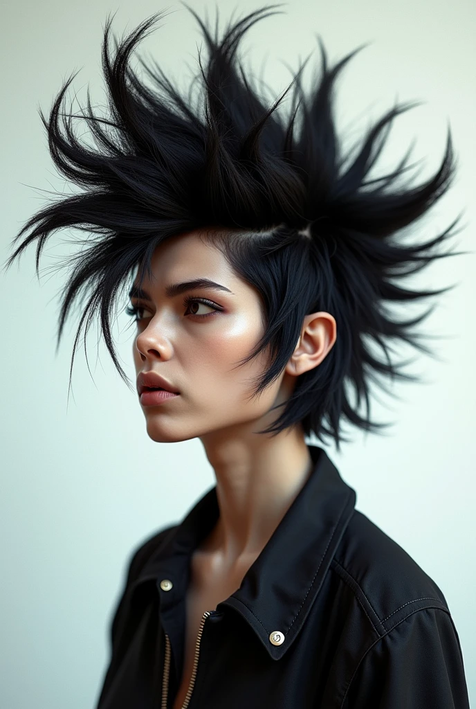 My hair is spiky