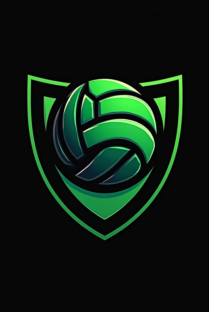 Emblem for volleyball team team name saidebaixo logo symbol equal to Brazil black and green