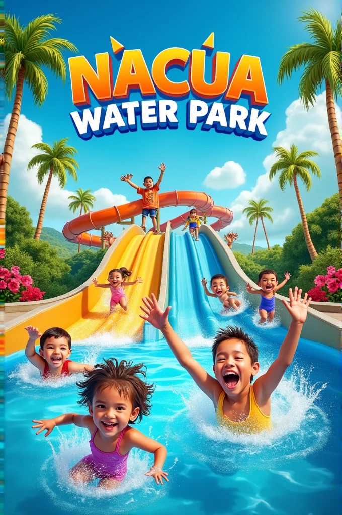 Make me an advertising poster for the Nacua water park
