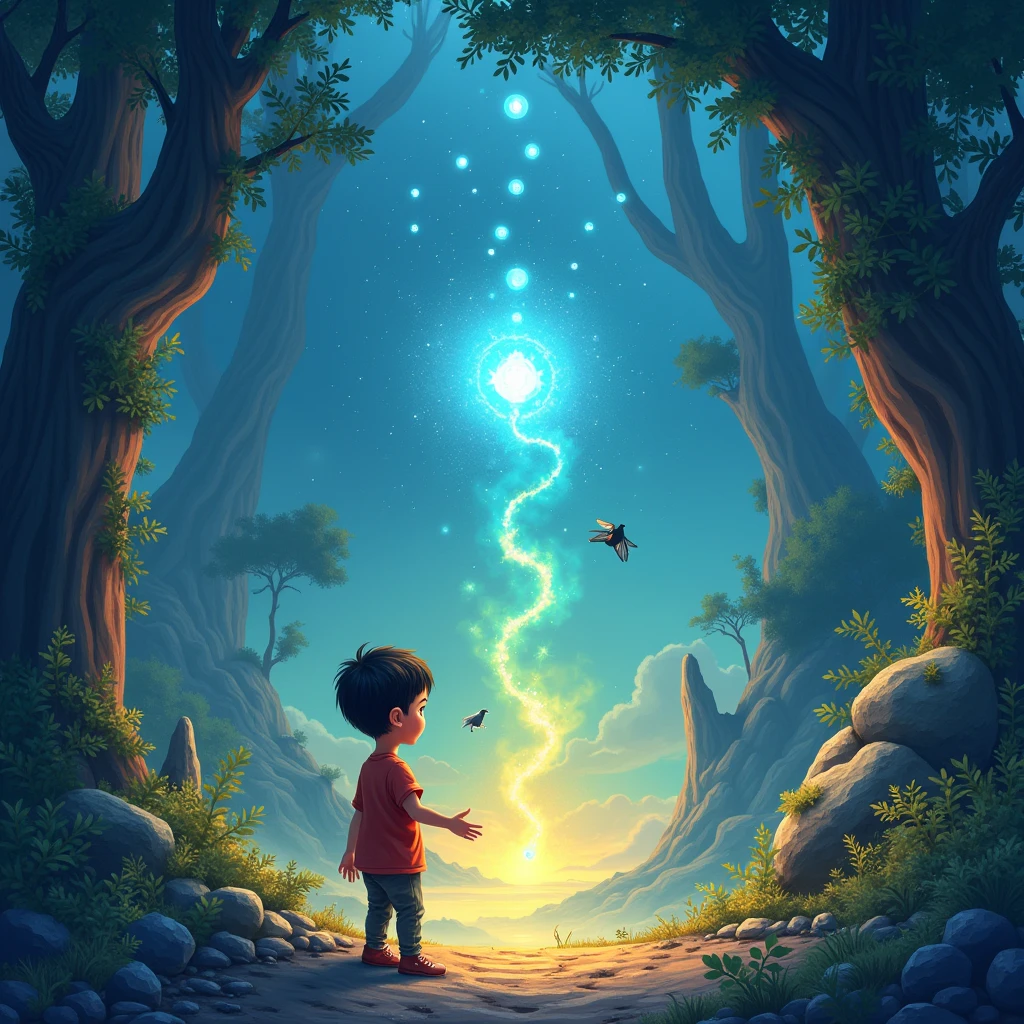 Omar KIDS"Have you guys seen this book? It says there is a magic stone that can give anyone incredible powers!