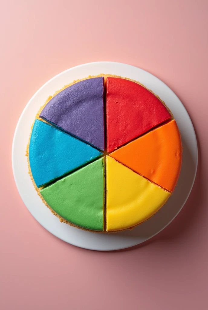 I want a cake to be decorated like it has 6 slices. A line of icing or a thin border can make this distinction to clearly show the slices on the top of the cake.. Each slice can be different colors.