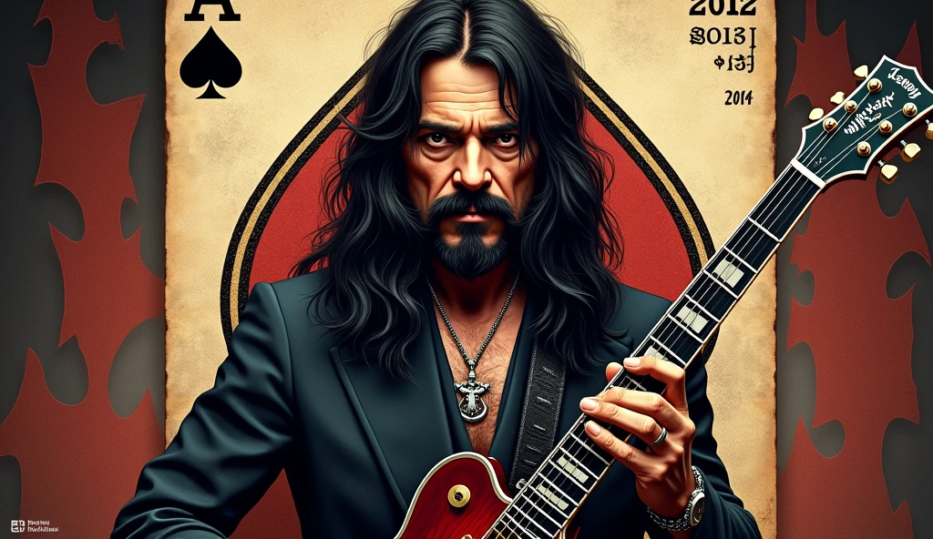 image of ((Lemmy Kilmister:1.4)) with a guitar in his hand, slash page, album, hq artwork, ace of spades, 2012, 2 0 1 2, 2 0 1 1, 2011, eddie, hd artwork, 2013, artwork, art cover, 2 0 1 4, 2014