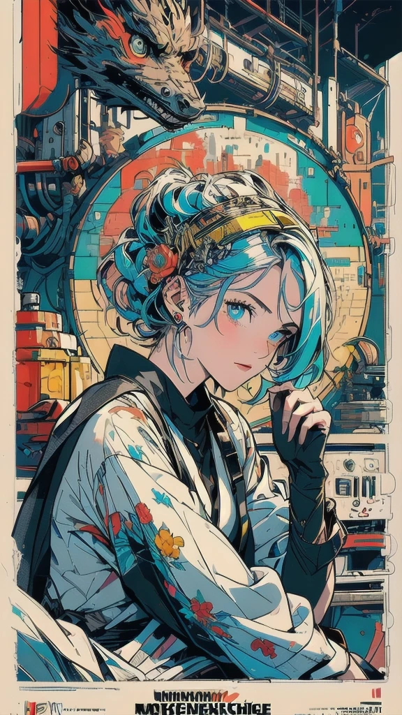 (((masterpiece, highest quality))),(((solo:1.2))),(((1girl:1.2))),32k wallpaper, very detailed, poster, vintage science fiction,(((((geometric cinematic movie poster))))), (bauhaus), shape,(((abstract))),(mid century modern),movie poster,(((((portfolio))))),(((((Close-up))))),(((((bust up))))),((((more various angle)))),(((highlight))),((((heterochromia)))),(((complete. detailed face))),(((Extremely talented))),(((((most complecated machine))))),(((((unlimited mechanic Workaholic))))),(((Absolutely detailed Mighty machines background))),(((Geiger counter))),(((Beautiful vibrant color scheme))),(((hybrid anonymous)))