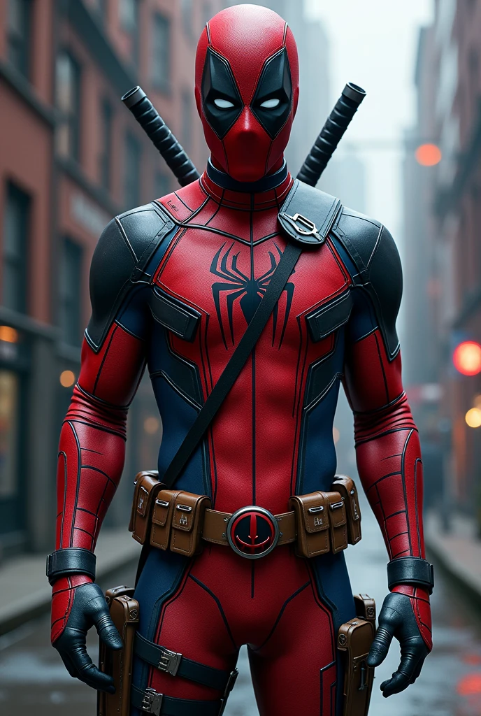 Mix the clothes just Spider-Man and Deadpool a little more different
