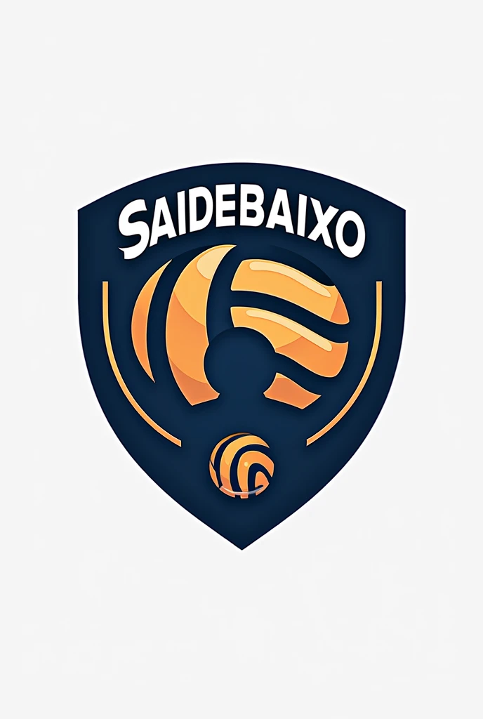 Emblem for volleyball team name of the team saidebaixo logo symbol same as atlética written saidebaixo