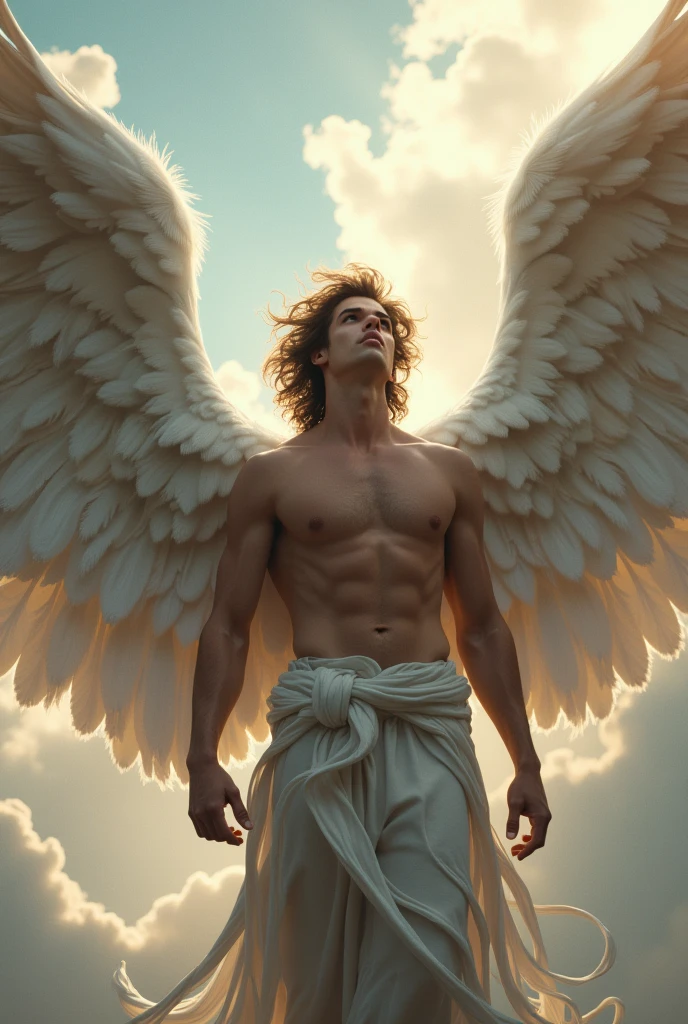 A winged young man